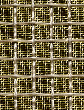 Crimped mesh 1X.665 10X10 SS3042.3 SQUAREBRASSmesh 0