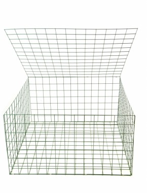 gabion basket Green PE 3mm 1m x 1m x 0.5m 0