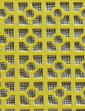 Moroccan Gold anodised 1X1m with black backing mesh 0