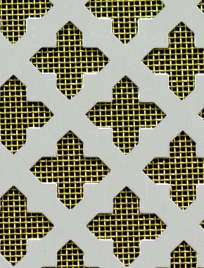 Fancy Cross Silver anodised 1X.665m with brass backing mesh 0