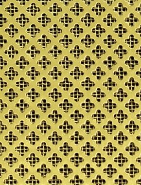Fancy club brass 2 X 1m with brass backing mesh cut to size