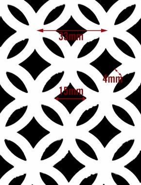 Inner Circle pewter 1X.665m with no backing mesh 1