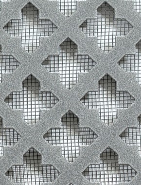 Fancy Cross pewter 1X.665m with black backing mesh
