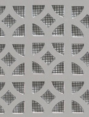Ockley Silver anodised 1X1m with black backing mesh