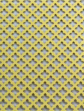 Fancy Cross Gold anodised 2 X 1m with black backing mesh 1