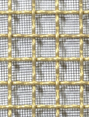 Crimped mesh 1X1 12.5 X 12.5 BRASS2.5 SQUAREBLACKmesh cut to size 0