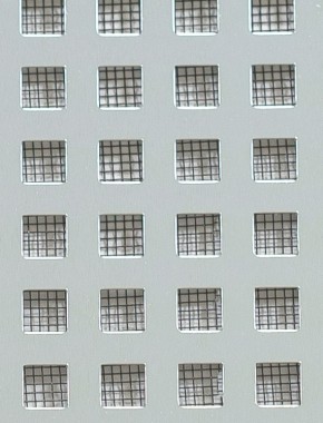 Chartham Silver anodised 1X.665m with black backing mesh