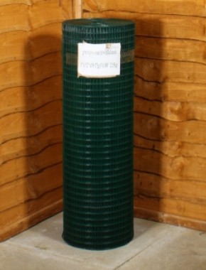 green pvc weldmesh 1 x 1/2 19G 3ft x 30m 1