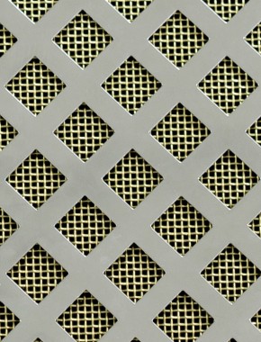 Lattice stainless 2 X 1m with brass backing mesh