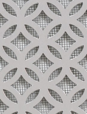 Inner Circle Silver anodised 1X1m with black backing mesh 0