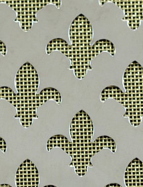 Fleur De Lys stainless 2 X 1m with brass backing mesh
