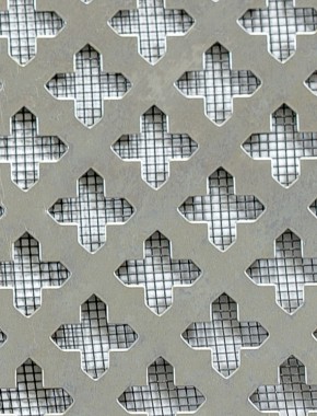 Small Cross stainless 2 X 1m with black backing mesh 0