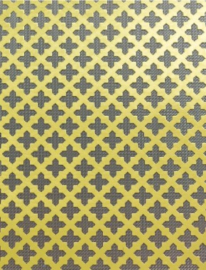 Fancy Cross brass 2 X 1m with stainless backing mesh 1
