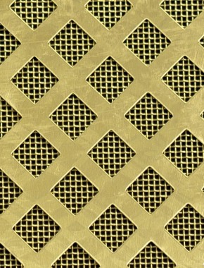 Lattice brass 1X.665m with brass backing mesh cut to size