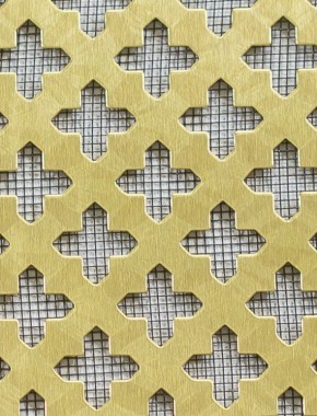 Small Cross brass 2 X 1m with black backing mesh