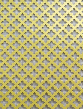 Fancy Cross brass 2 X 1m with black backing mesh 1