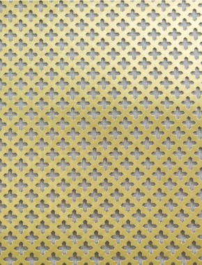 Small Cross brass 2 X 1m with black backing mesh cut to size 1