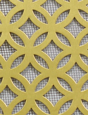 Inner Circle brass 2 X 1m with black backing mesh
