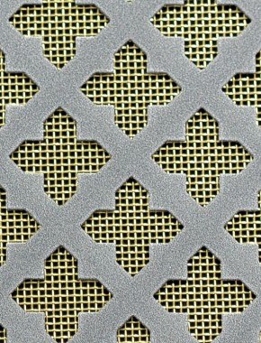 Fancy Cross pewter 1X.665m with brass backing mesh