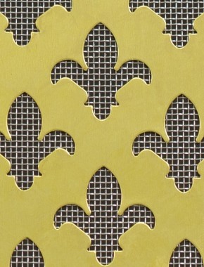 Fleur De Lys brass 2 X 1m with stainless backing mesh