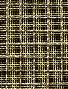 Crimped mesh 2 X 1 10X10 SS3161.5 SQUAREBRASSmesh