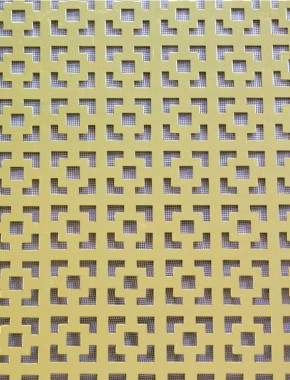 Dymchurch Gold anodised 2 X 1m with black backing mesh 1
