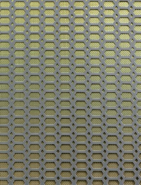 Slot & Diamond pewter 2 X 1m with brass backing mesh 1