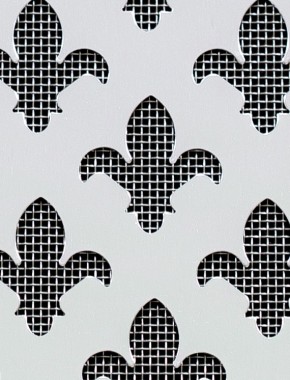 Fleur De Lys Silver anodised 2 X 1m with stainless backing mesh