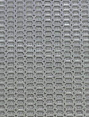 Slot & Diamond Silver anodised 2 X 1m with black backing mesh 1