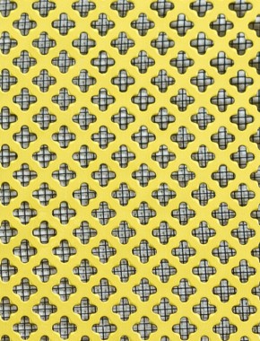Fancy club Gold anodised 2 X 1m with black backing mesh