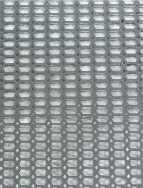 Slot & Diamond pewter 1X1m with black backing mesh 1