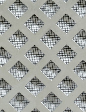 Lattice stainless 1X.665m with black backing mesh