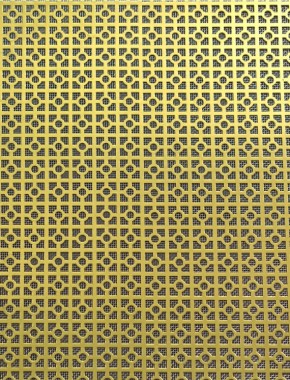 Moroccan brass 2 X 1m with stainless backing mesh 1