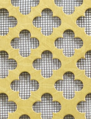 Large Club brass 1X.665m with black backing mesh 0