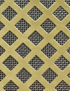 Lattice brass 1X.665m with stainless backing mesh
