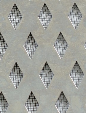 Small Diamond stainless 2 X 1m with black backing mesh 0