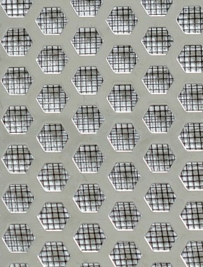 Honeycomb stainless 2 X 1m with black backing mesh 0