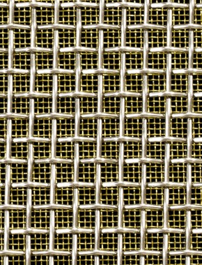 Crimped mesh 1X.665 5 X 5 SS3161.6 SQUAREBRASSmesh 0
