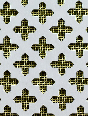 Small Cross Silver anodised 1X.665m with brass backing mesh