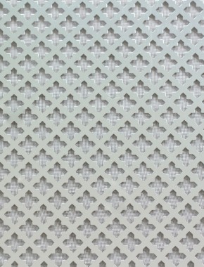 Fancy Cross Silver anodised 1X.665m with black backing mesh 1