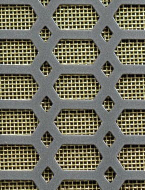 Slot & Diamond pewter 2 X 1m with brass backing mesh 0