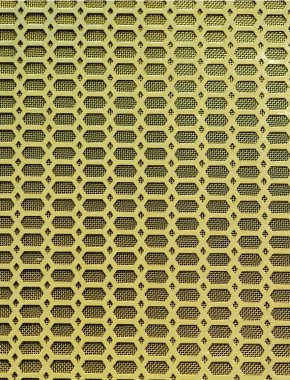 Slot & Diamond Gold anodised 2 X 1m with brass backing mesh 1
