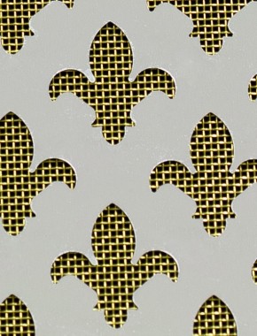 Fleur De Lys Silver anodised 2 X 1m with brass backing mesh