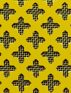 Small Cross Gold anodised 1X.665m with brass backing mesh