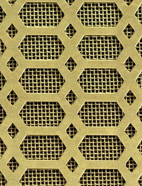 Slot & Diamond brass 2 X 1m with brass backing mesh cut to size 0