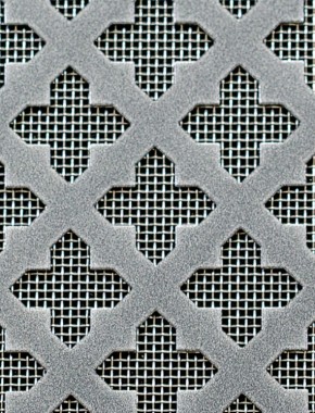 Fancy Cross pewter 1X1m with stainless backing mesh