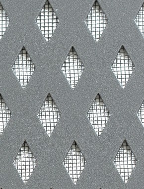 Small Diamond pewter 1X1m with black backing mesh cut to size 0
