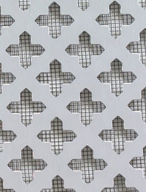 Small Cross Silver anodised 1X.665m with black backing mesh 0