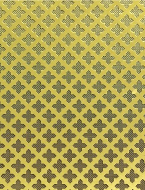 Fancy Cross brass 1X1m with brass backing mesh 1