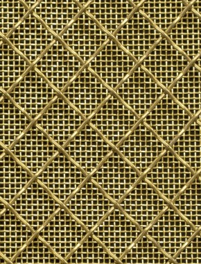 Crimped mesh 2 X 1 10X10 BRASS1.2 DIAMONDBRASSmesh